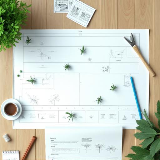 Sustainable garden plan layout